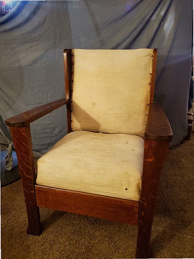 Solid Oak Mission Style Recliner Chair