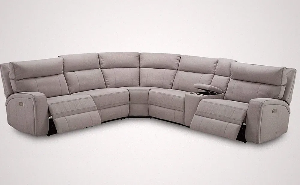 Cozy Motion Sectional Moonshine J&M Furniture