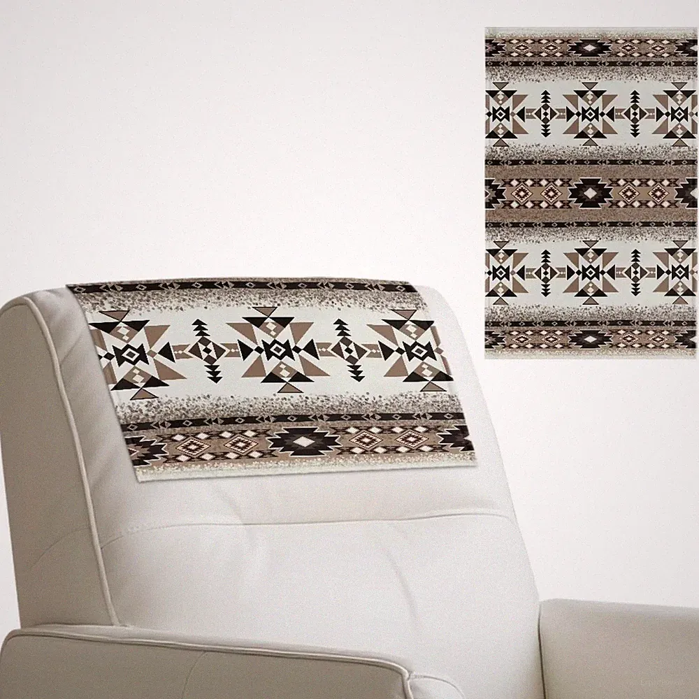 Cugasmaru Head Rest Cover for Recliner Aztec Tribal Faux Leather Headrest Cov...