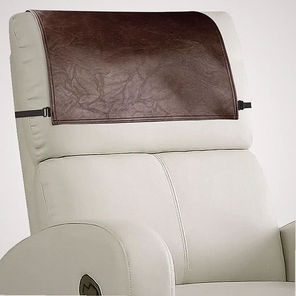 Headrest Cover for Recliner Chair Recliner Headrest Protector Faux Leather6437