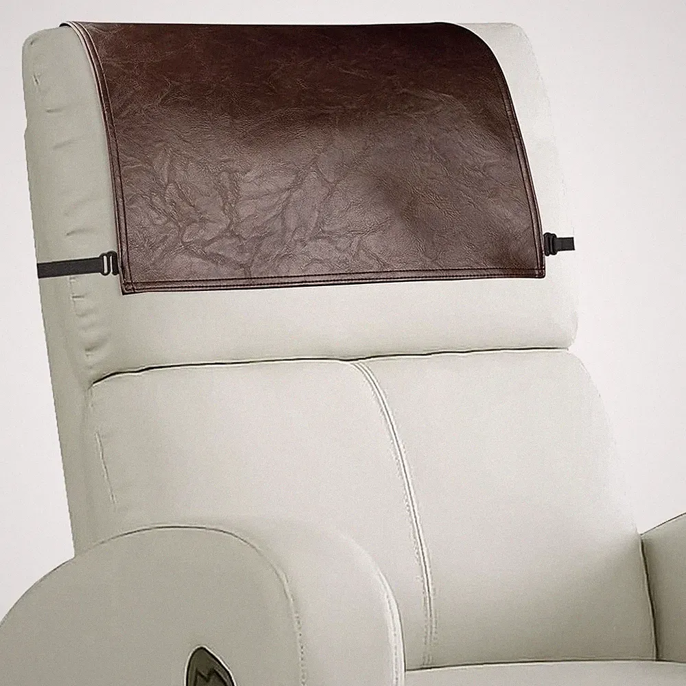 Headrest Cover for Recliner Chair Recliner Headrest Protector Faux Leather7635