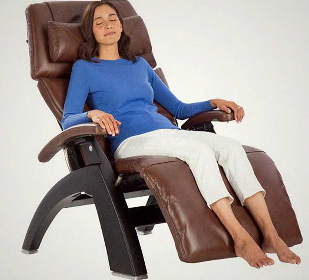 Human Touch PC-600 Oak Supreme Premium Leather Perfect Chair Recliner