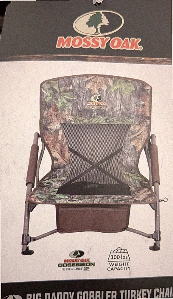 Mossy Oak Obsession Big Daddy Gobbler Chair Turkey Hunting Padded Arms 300lb