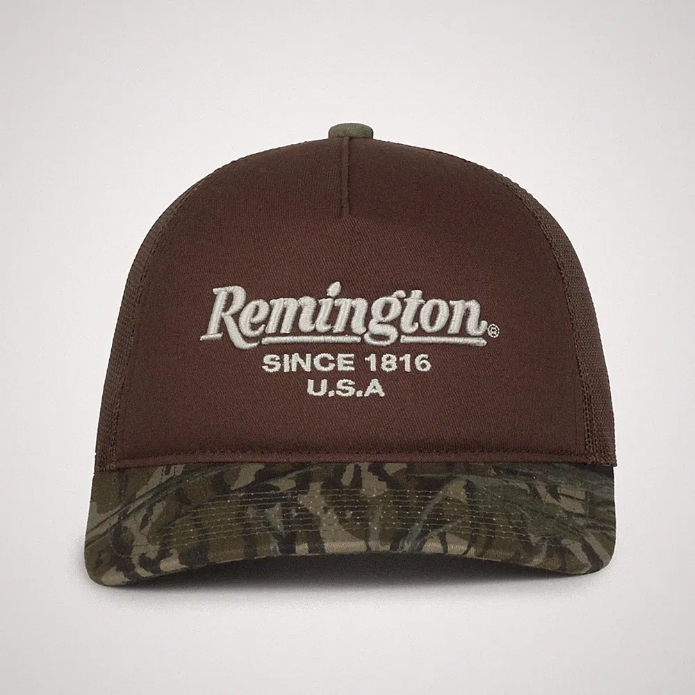 Remington Mossy Oak Treestand Trucker Hat Structured Mesh Snapback