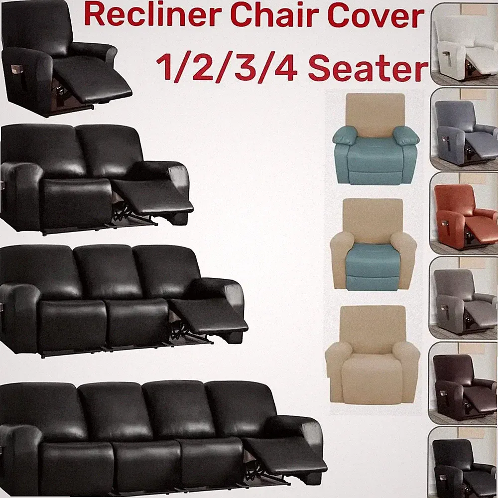Waterproof Recliner Chair Cover Sofa Slipcover PU Leather Couch Covers Protector